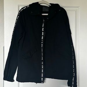 Zara Men’s Black Hooded Jacket - size L